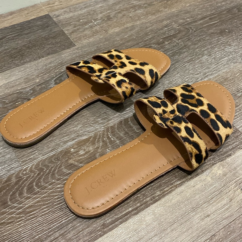 Leopard print sandals